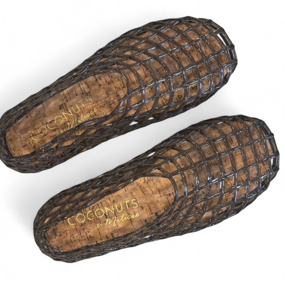Coconuts by Matisse Women's Gray Woven Jelly Shoes Flats Size 7